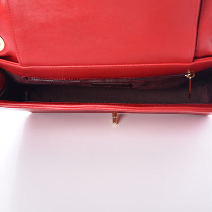 Chanel Sheepskin Quilted Vintage Mademoiselle Flap Red 5 of 8