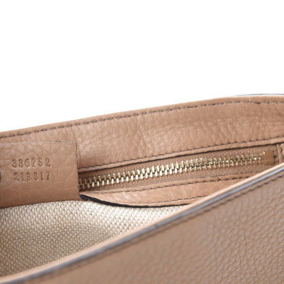 Gucci Pebbled Calfskin Medium Soho Flap Crossbody Camelia 8 of 10