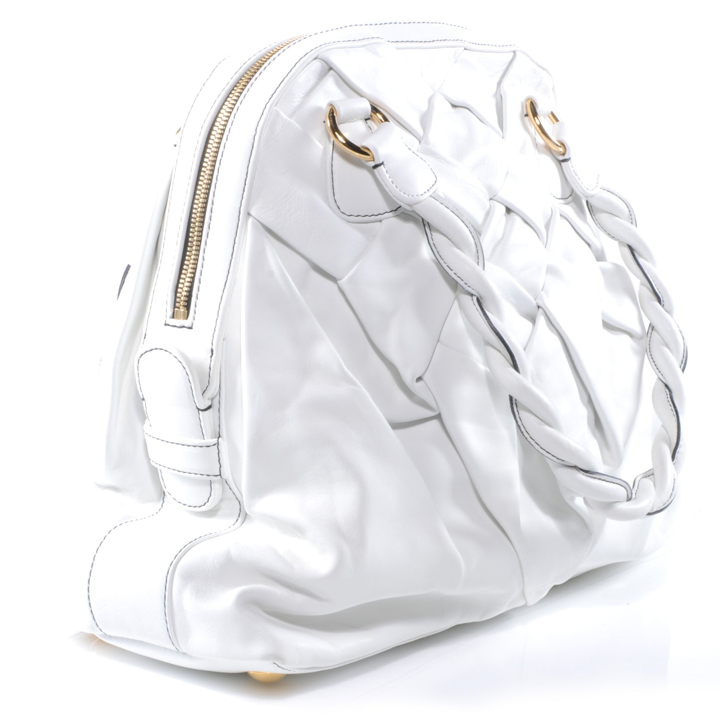 Woven Couture Bag White