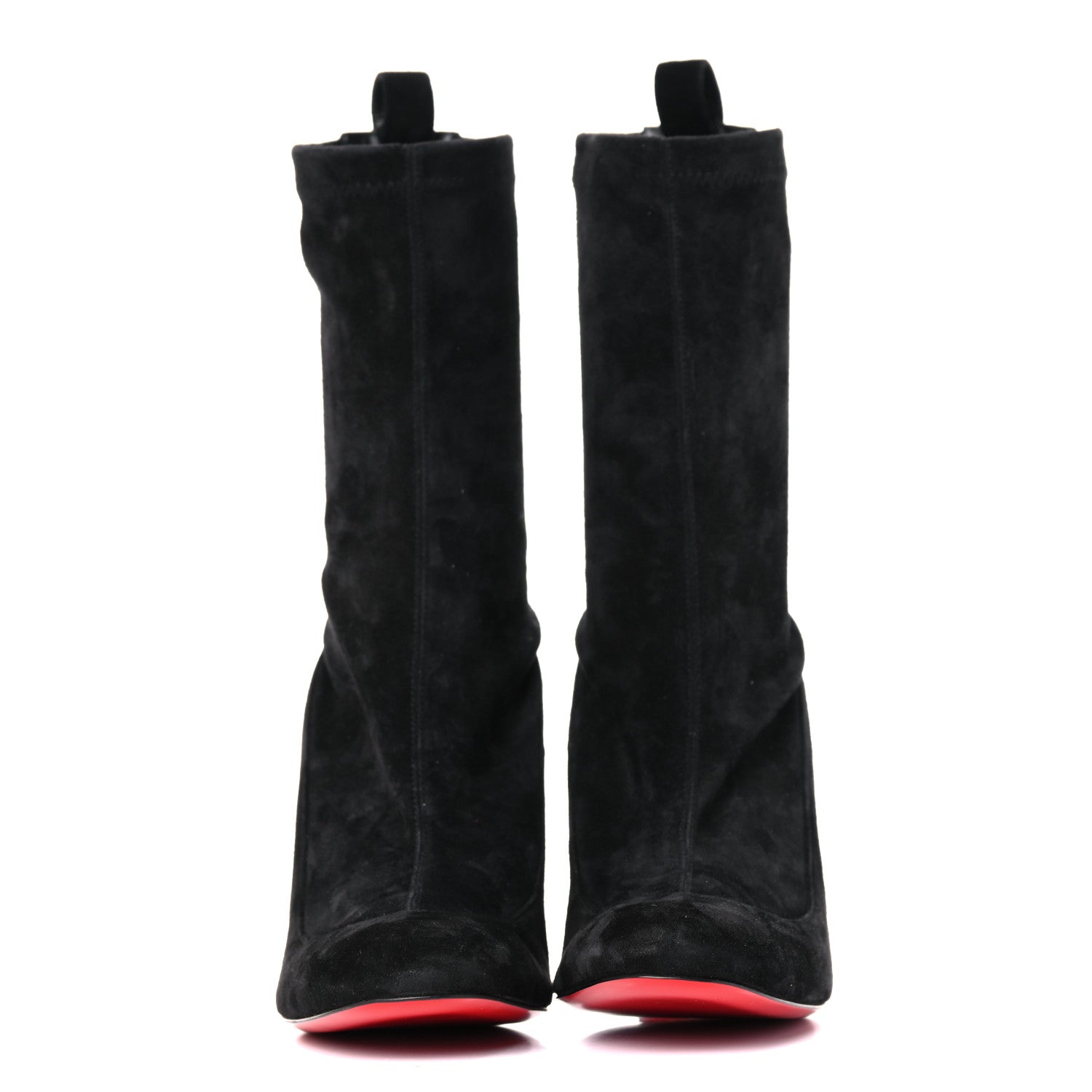 Christian Louboutin Veau Velours Stretch Gena 85 Bootie 37 Black 2 of 11