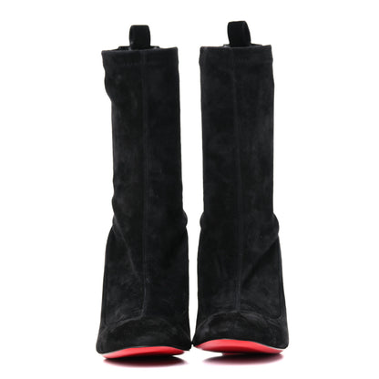 Christian Louboutin Veau Velours Stretch Gena 85 Bootie 37 Black 2 of 11