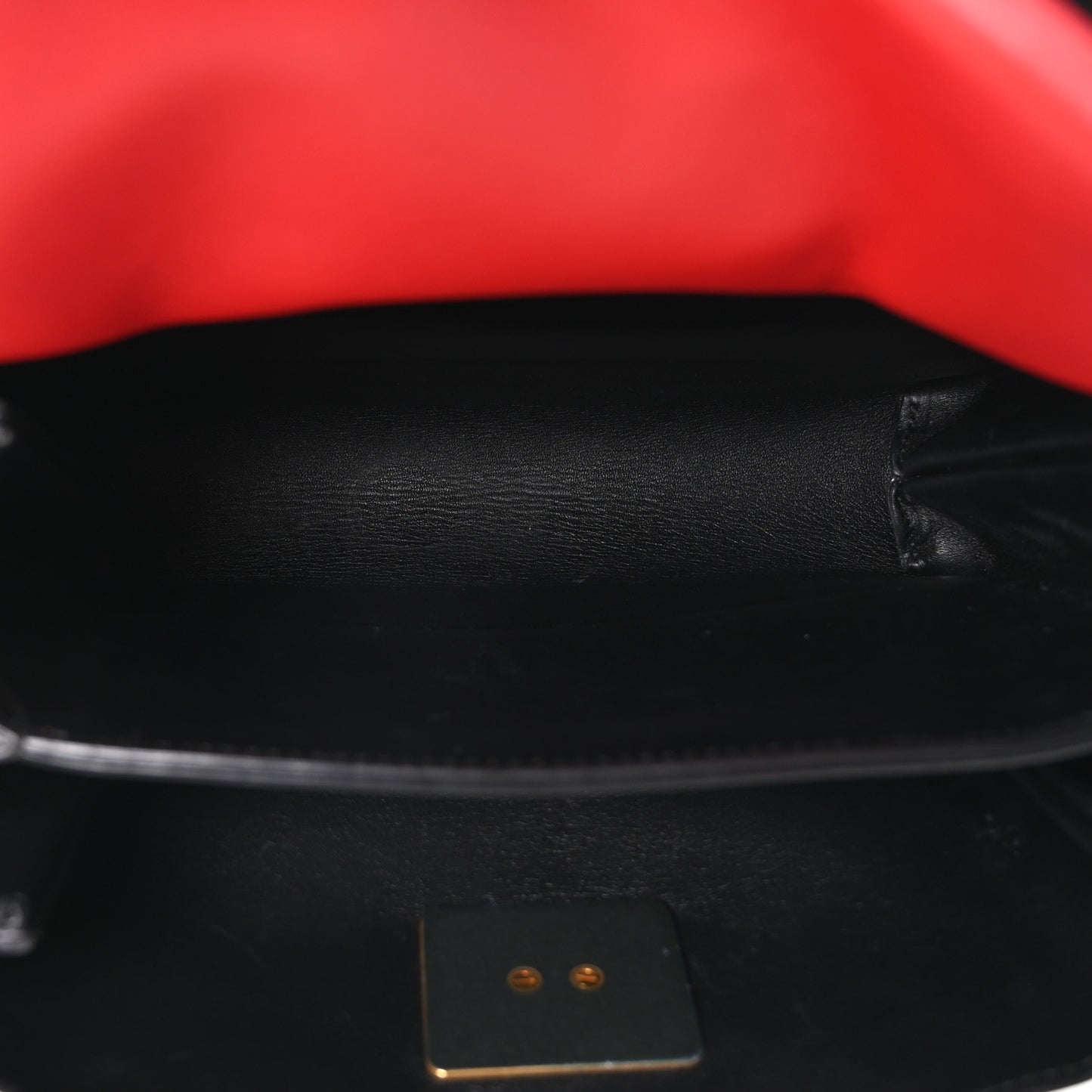 Pebbled Calfskin VRing Shoulder Bag Black
