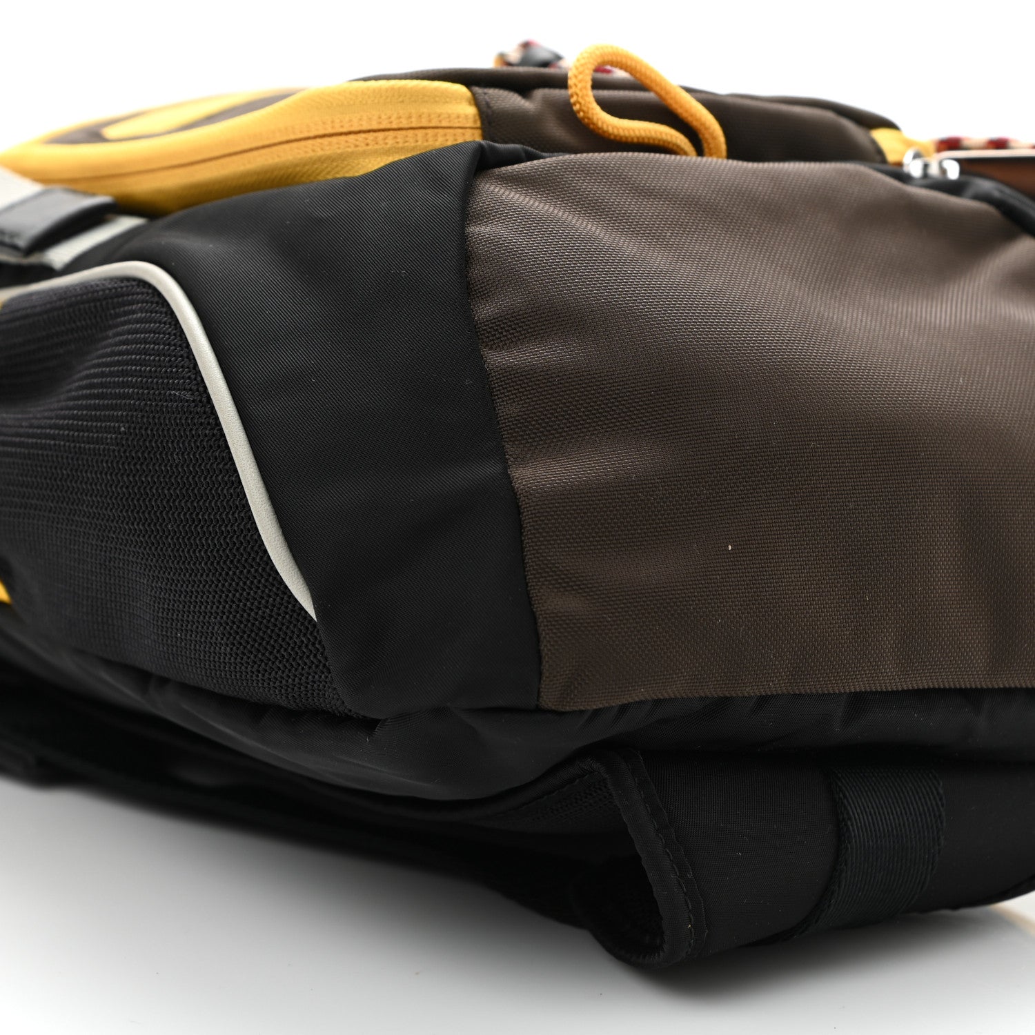 Burberry Nylon Medium Leo Sling Bag Black Yellow Grey 9 of 11