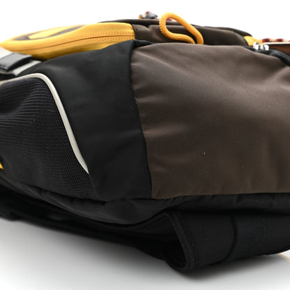 Burberry Nylon Medium Leo Sling Bag Black Yellow Grey 9 of 11