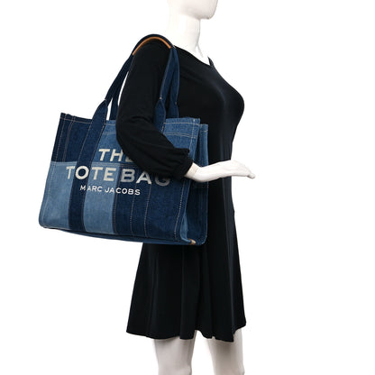 Marc Jacobs Denim Canvas Large The Tote Bag Blue 2 of 8