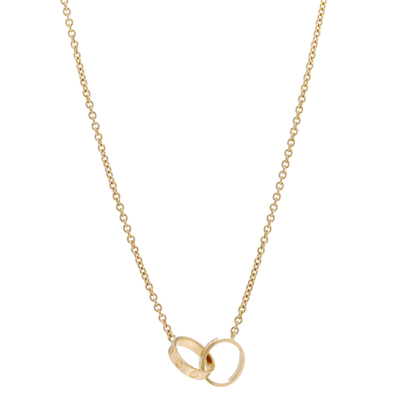 18K Yellow Gold Interlocking LOVE Necklace