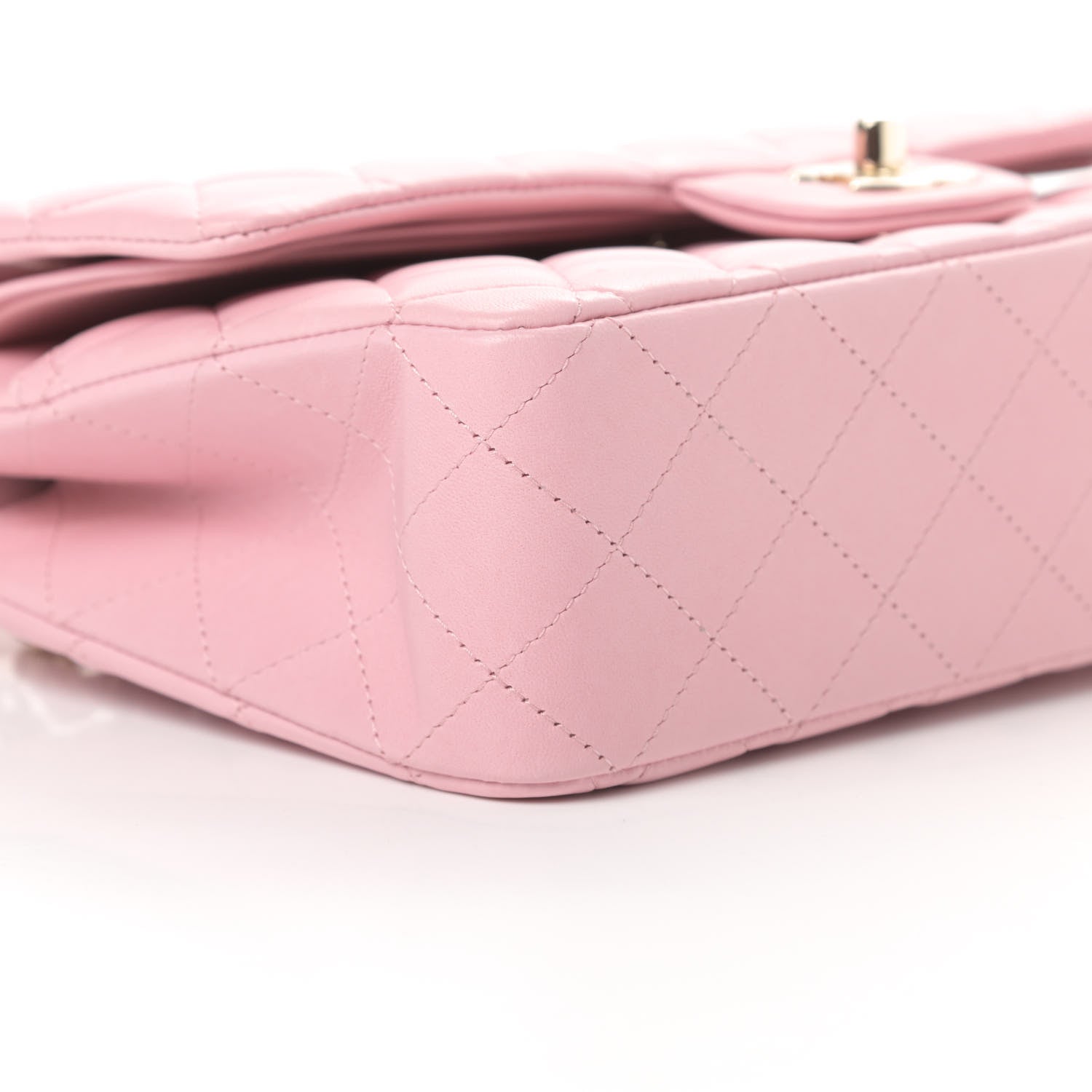 Chanel Lambskin Quilted Medium Double Flap Light Pink 9 of 13