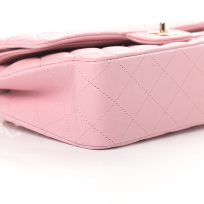 Chanel Lambskin Quilted Medium Double Flap Light Pink 9 of 13