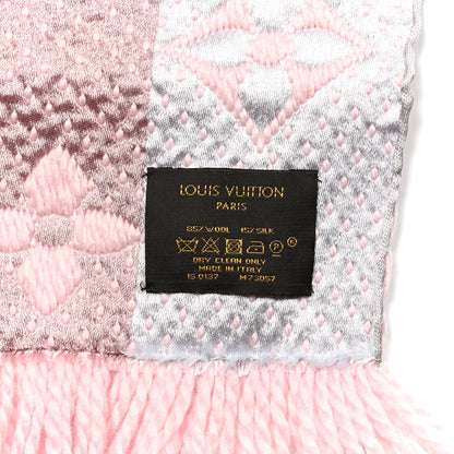Louis Vuitton Wool Silk Logomania Rainbow Scarf Crystal Pink 3 of 4