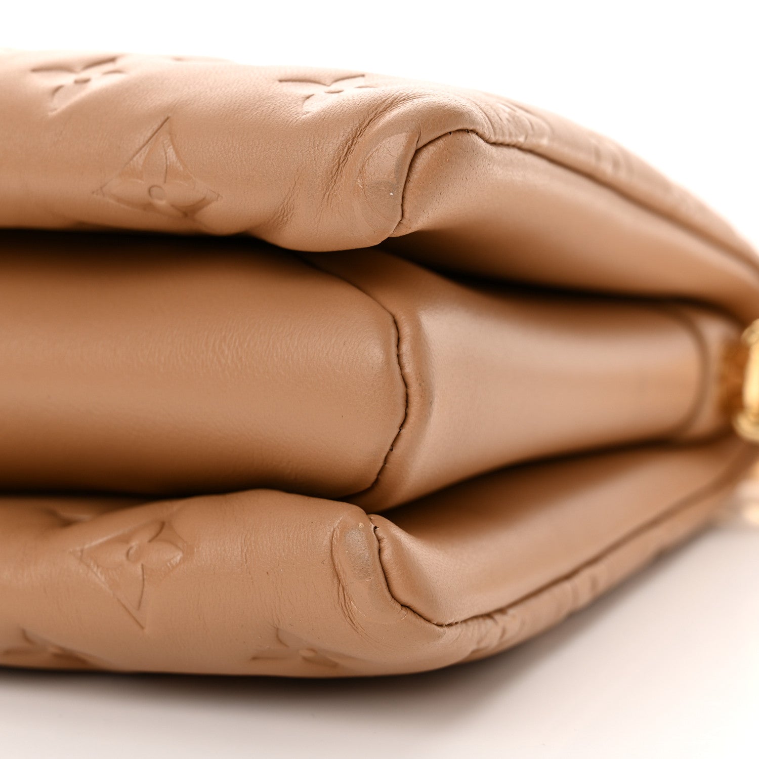 Louis Vuitton Lambskin Embossed Monogram Coussin PM Camel 9 of 9