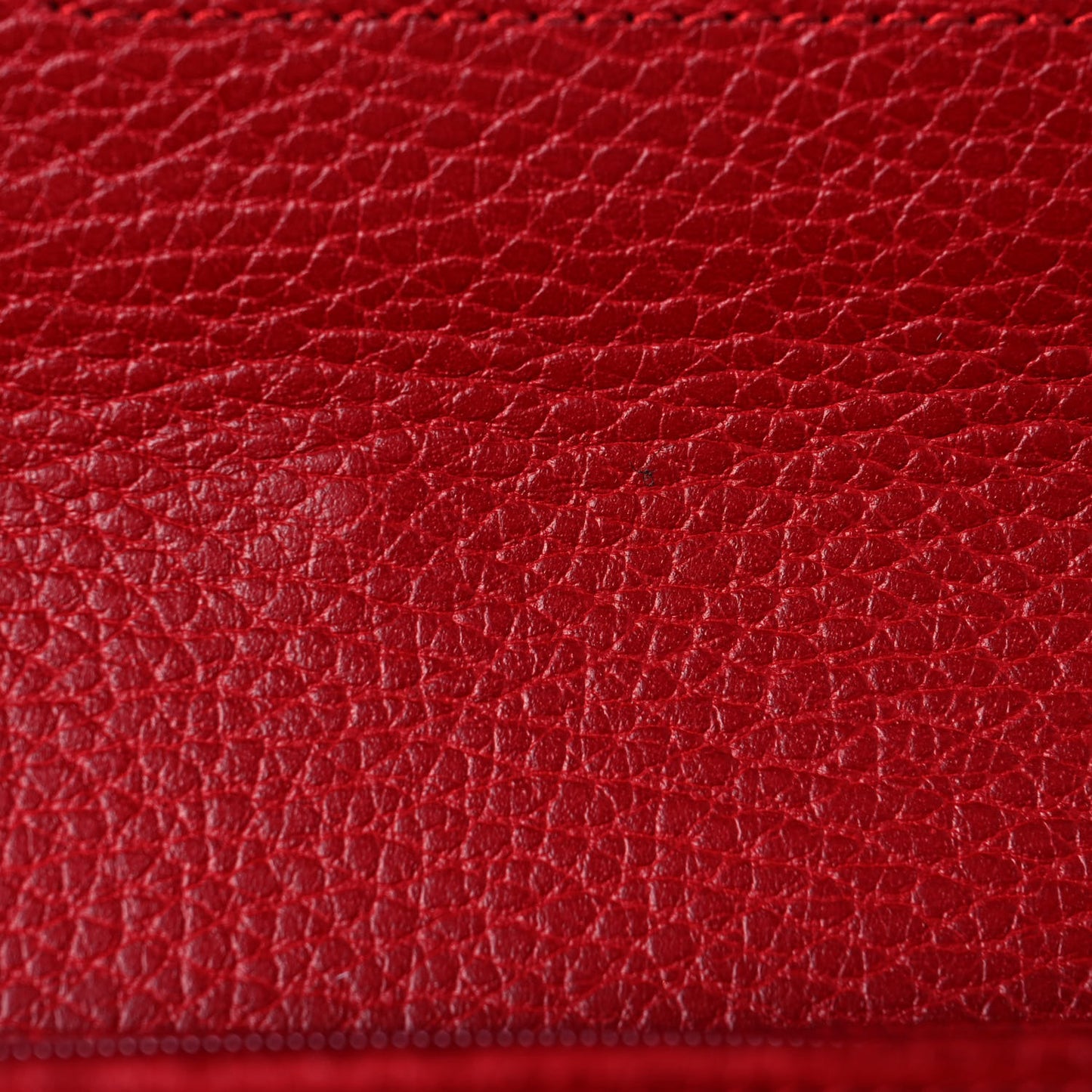 Dollar Calfskin Petite GG Marmont Wallet Chain Bag Hibiscus Red