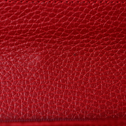 Gucci Dollar Calfskin Petite GG Marmont Wallet Chain Bag Hibiscus Red 12 of 13