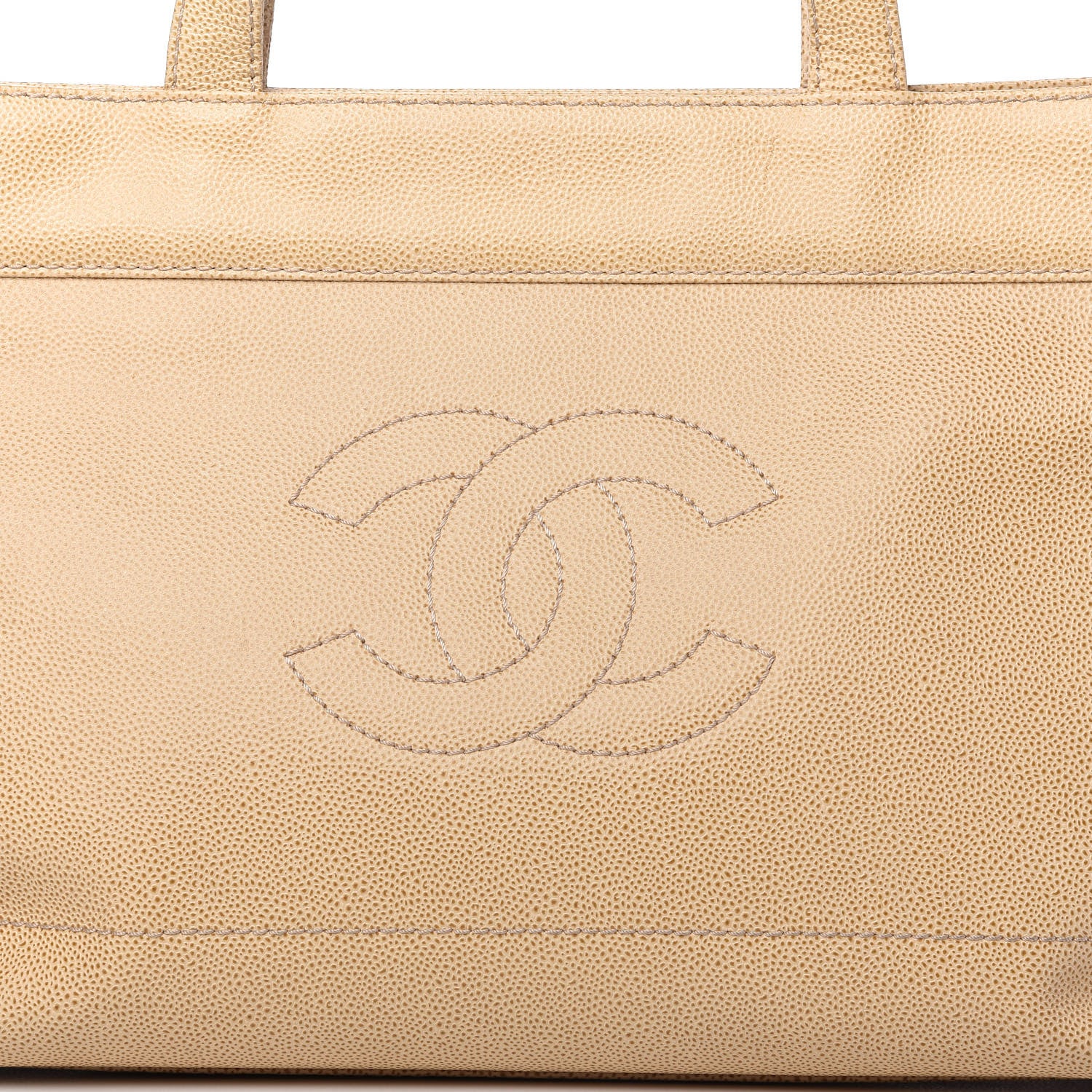 Chanel Caviar CC Tote Beige 11 of 11