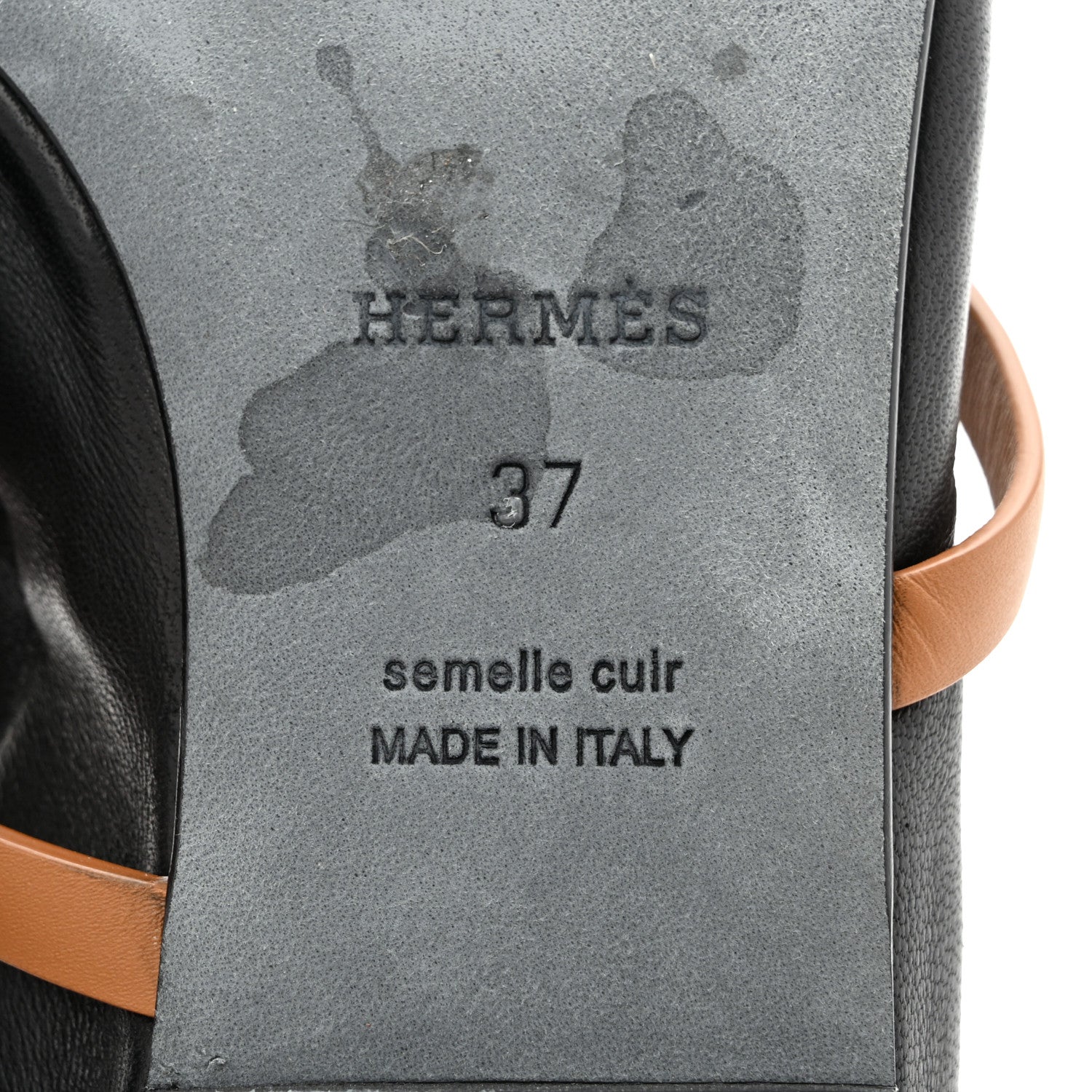 Hermes Nappa Jolly Ballet Flats 37 Black Naturel 8 of 11