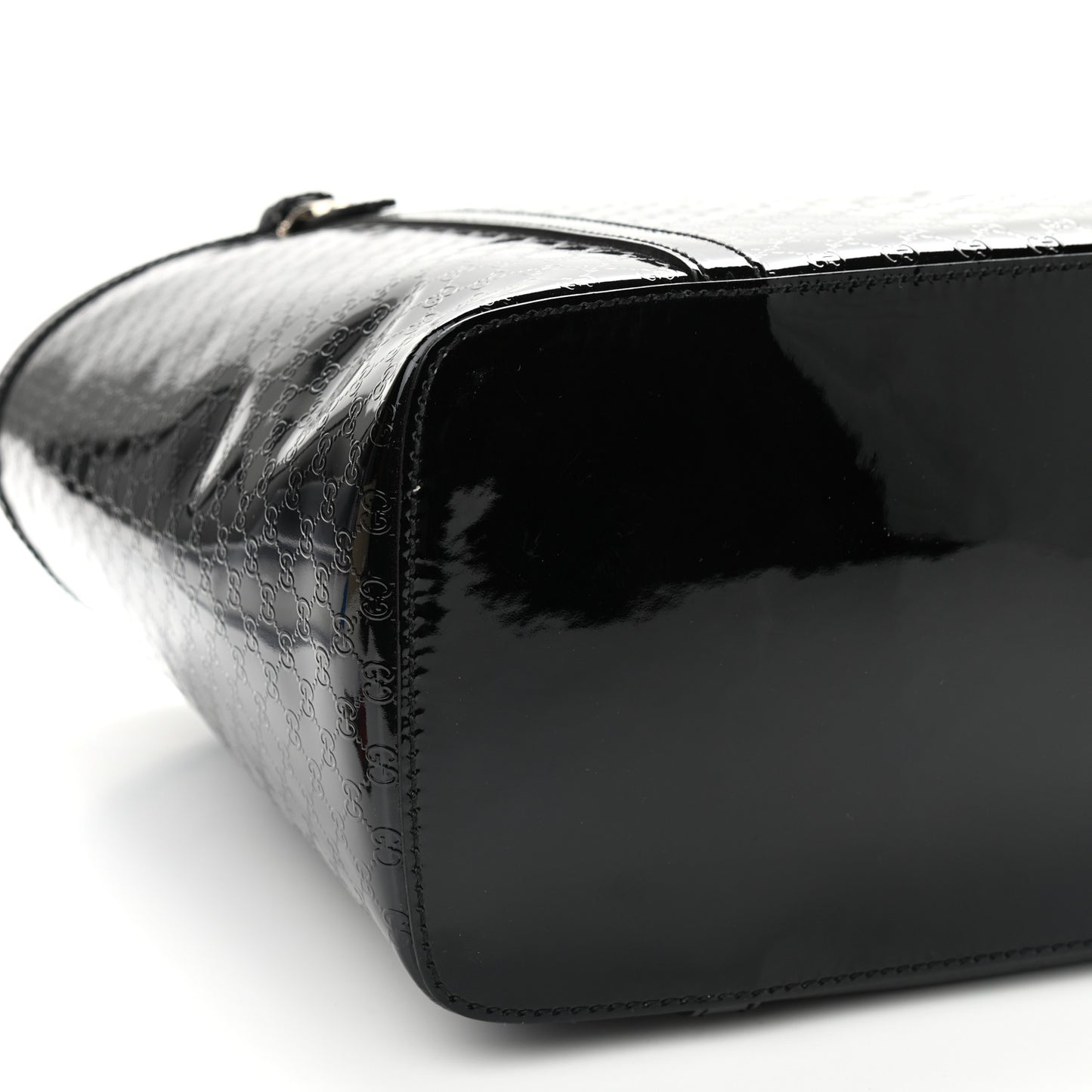 Patent Microguccissima Medium Nice Tote Black