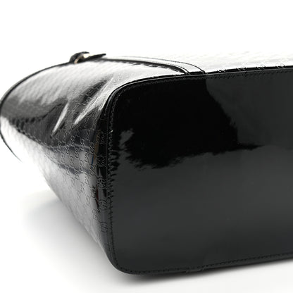 Gucci Patent Microguccissima Medium Nice Tote Black 7 of 8