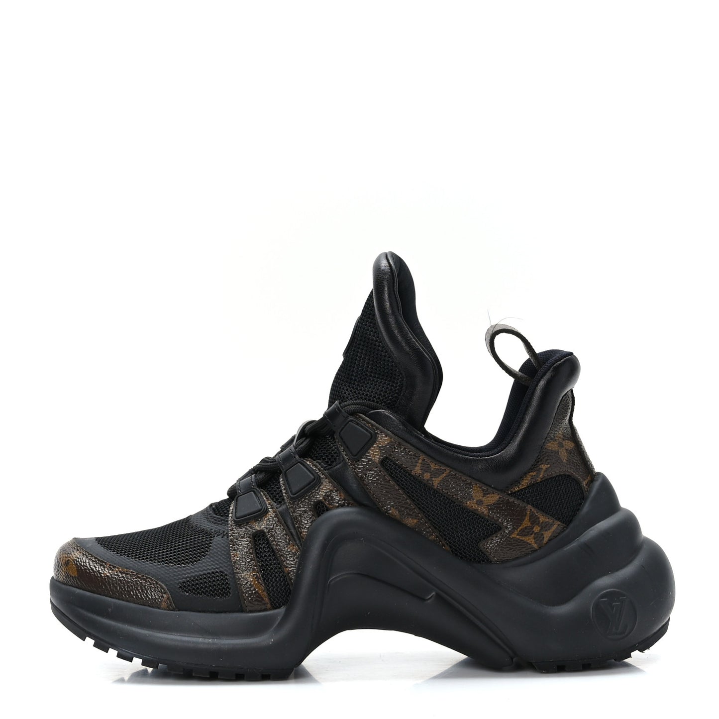 Calfskin Patent Monogram LV Archlight Sneakers 37.5 Black