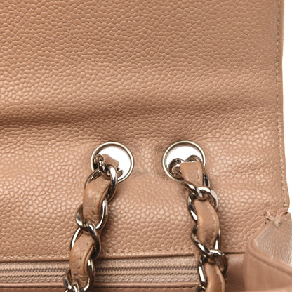 Chanel Caviar Quilted Jumbo Single Flap Beige 16 of 17