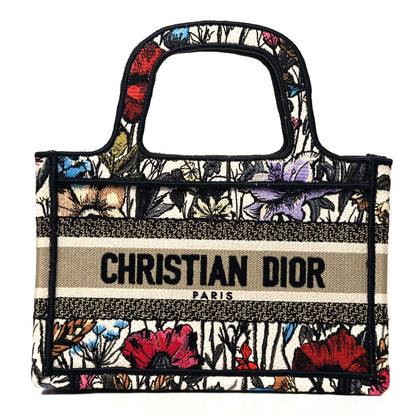 Christian Dior Canvas Embroidered Mille Fleurs Mini Book Tote Multicolor 1 of 7