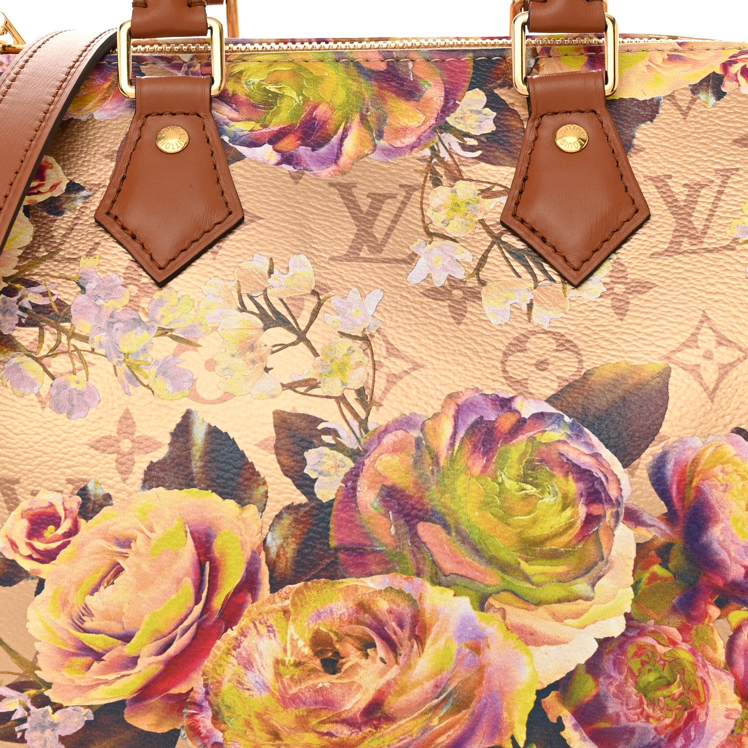 Louis Vuitton Metallic Monogram LV Garden Speedy Bandouliere 25 Gold 7 of 10