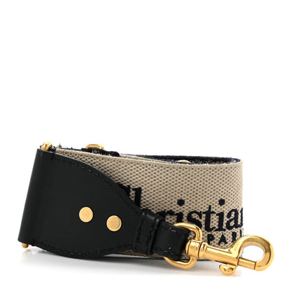 Christian Dior Canvas Embroidered Shoulder Strap Blue 1 of 4