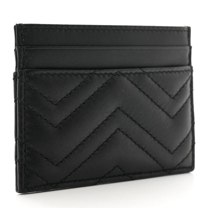 Gucci Calfskin Matelasse GG Marmont Card Holder Black 3 of 6