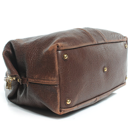 Saint Laurent Pebbled Lambskin Medium Easy Sac Brown 4 of 9