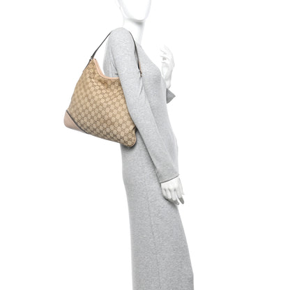 Gucci Monogram Medium New Britt Hobo Beige 2 of 11