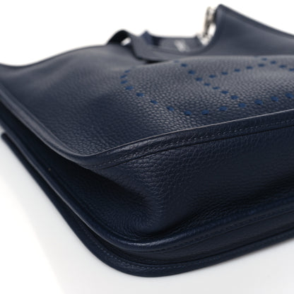 Hermes Taurillon Clemence Evelyne III PM Bleu Encre 8 of 10