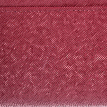 Prada Saffiano Metal Oro Chain Wallet Peonia 10 of 11