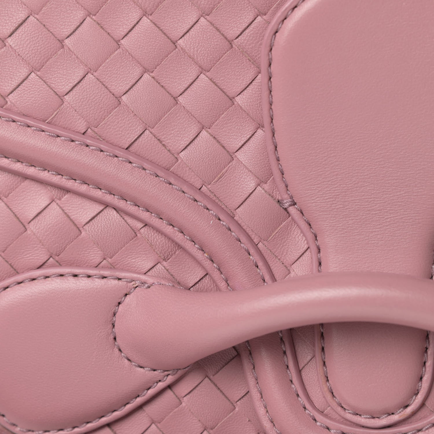 Bottega Veneta Nappa Intrecciato Rialto Shoulder Bag Rose Pink 13 of 15