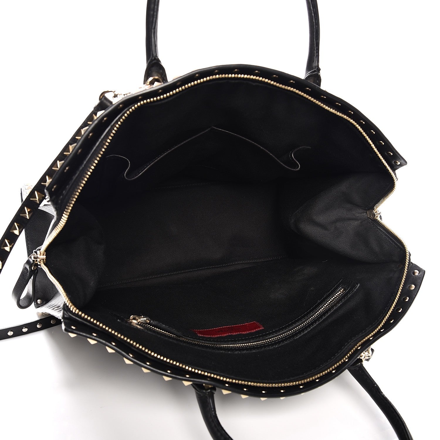 Valentino Garavani Vitello Rockstud Dome Shopper Black 6 of 16