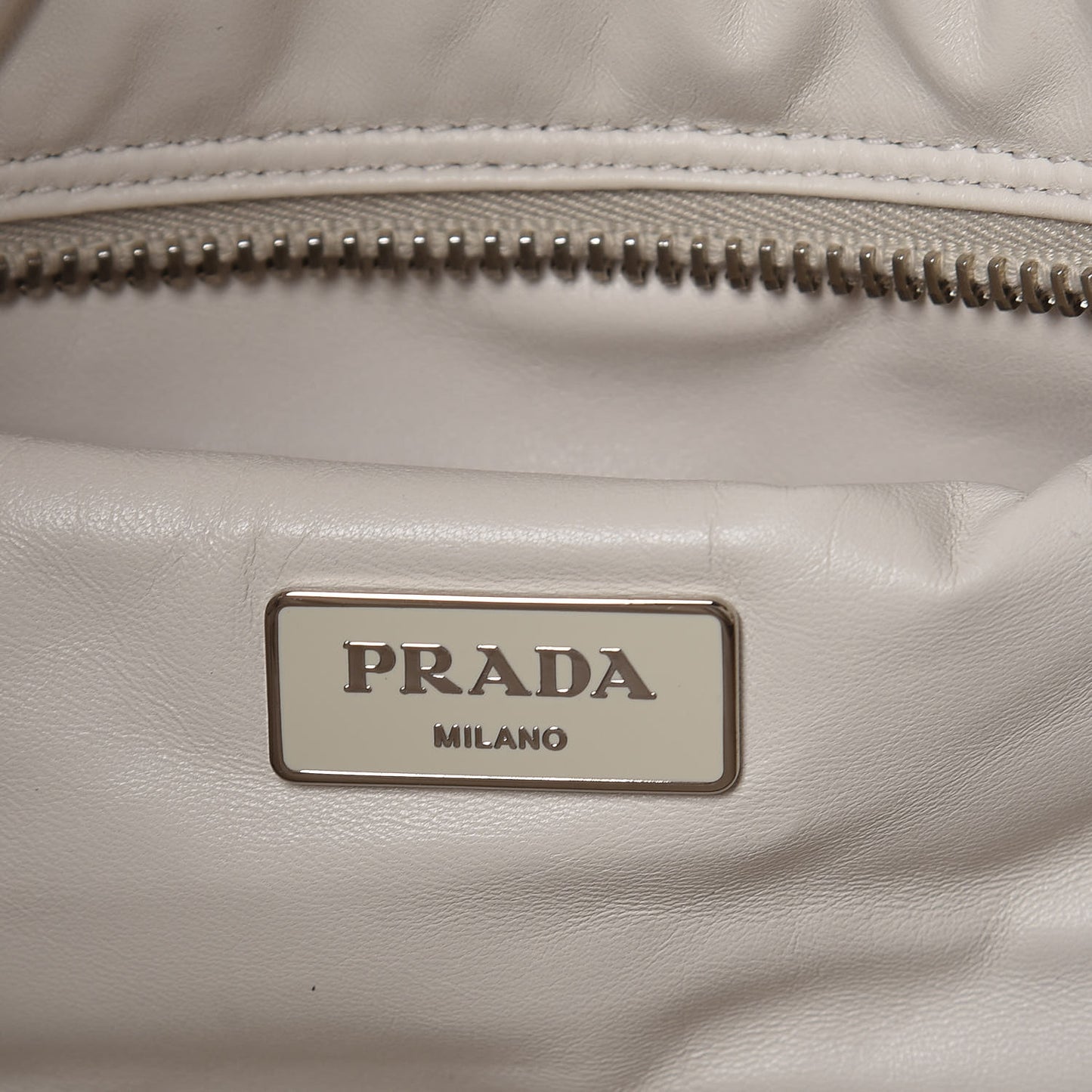 Nappa Bomber Tote Bianco