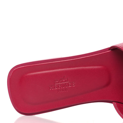 Hermes Epsom Oran Sandals 37 Rouge Azalee 7 of 11