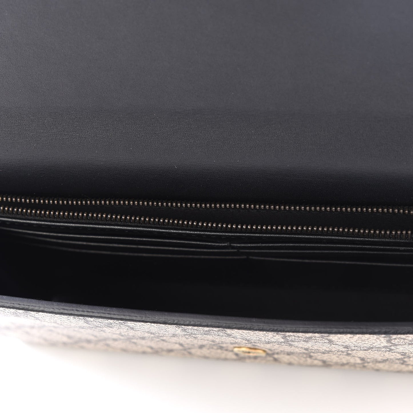GG Supreme Monogram Mini Peony Pearly Clutch Black