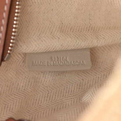 Loewe Calfskin Raffia Paulas Ibiza Pochette Bag Natural Tan 7 of 10