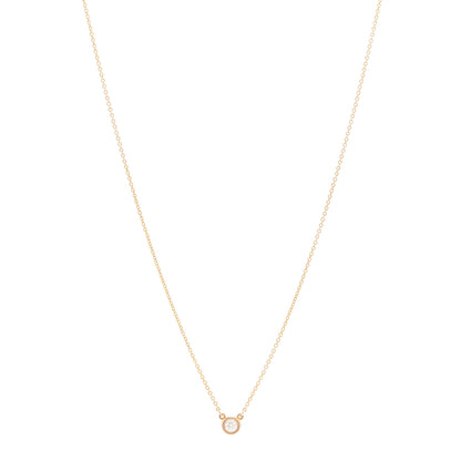 Tiffany 18K Rose Gold Diamond .17ct Elsa Peretti Diamonds by the Yard Pendant Necklace 1 of 4