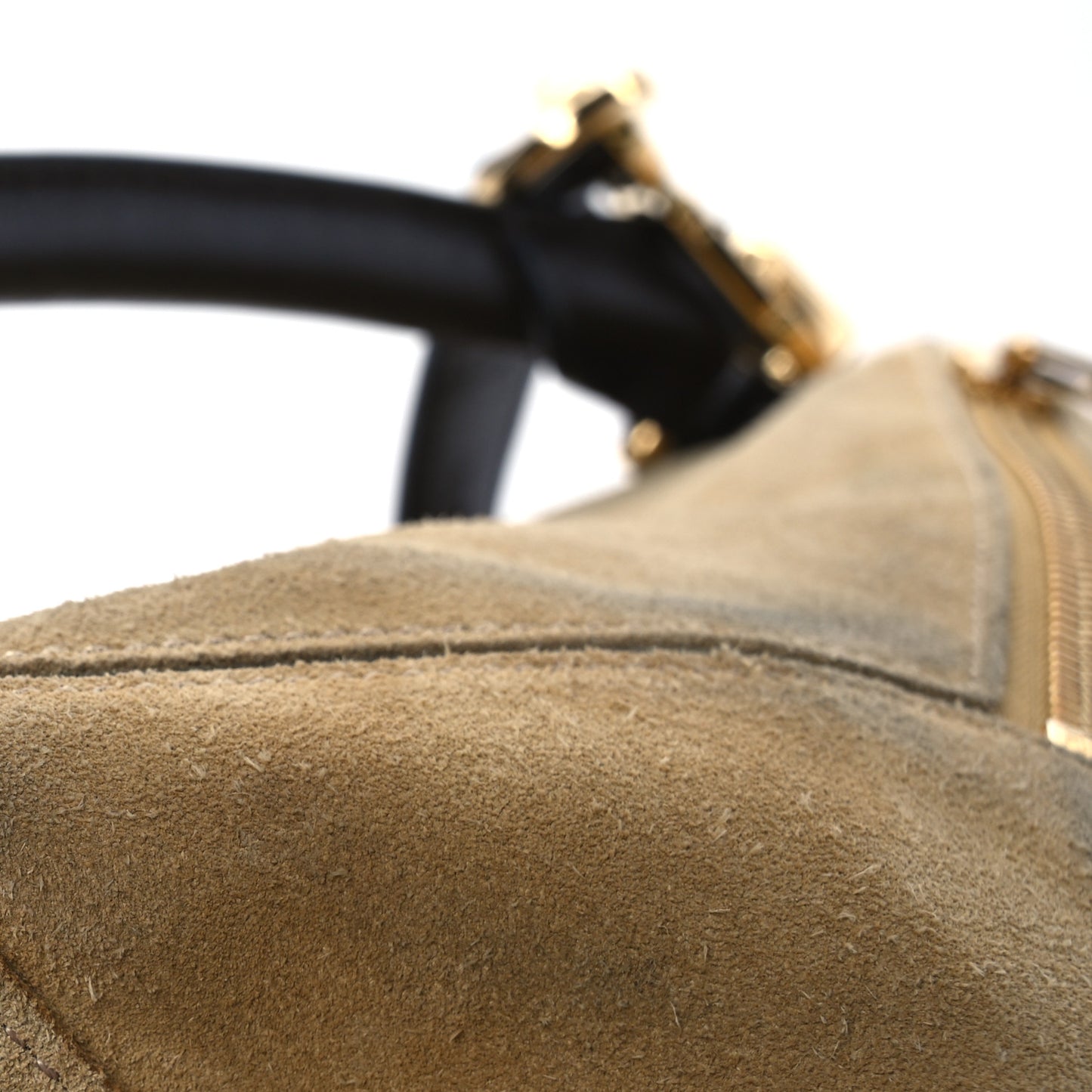 Suede Medium Puzzle Bag Gold