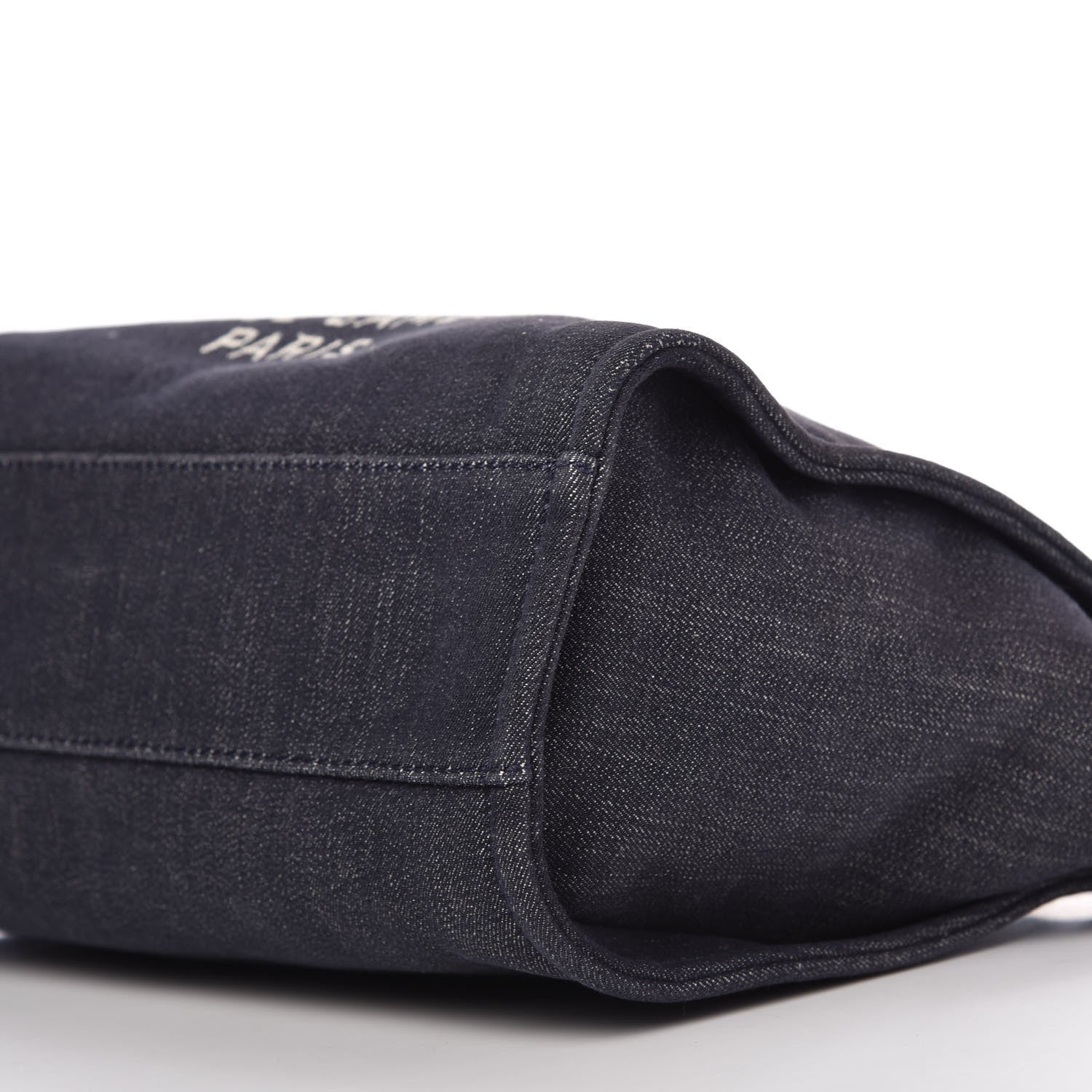 Chanel Denim Small Deauville Tote Dark Blue 7 of 10