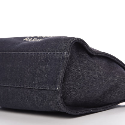 Chanel Denim Small Deauville Tote Dark Blue 7 of 10