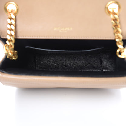 Saint Laurent Lambskin Matelasse Chevron Monogram Small Sulpice Bag Sable Beige 5 of 12