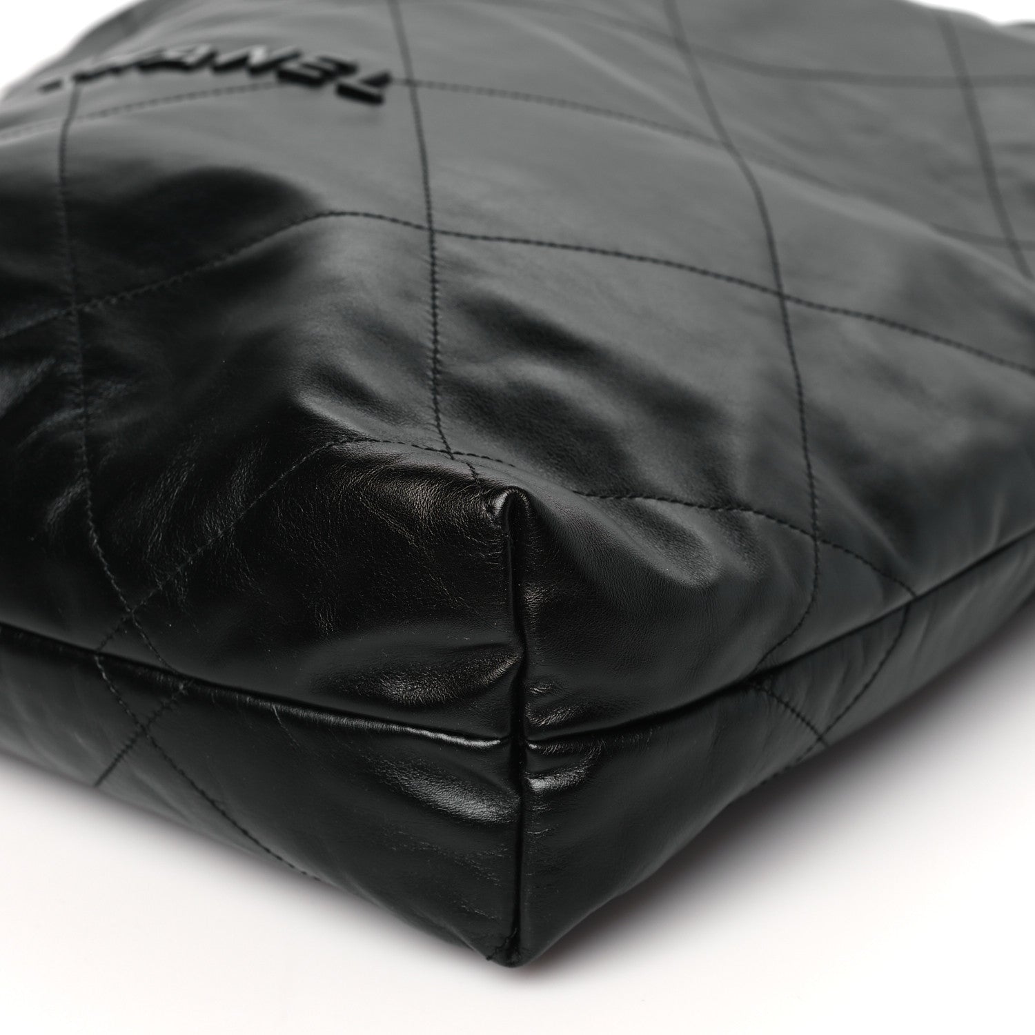 Chanel Shiny Calfskin Quilted Large Chanel 22 So Black 11 of 11