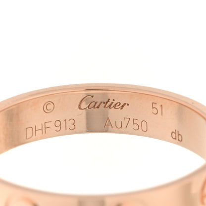Cartier 18K Pink Gold 3.5mm LOVE Wedding Band Ring 51 5.75 4 of 4