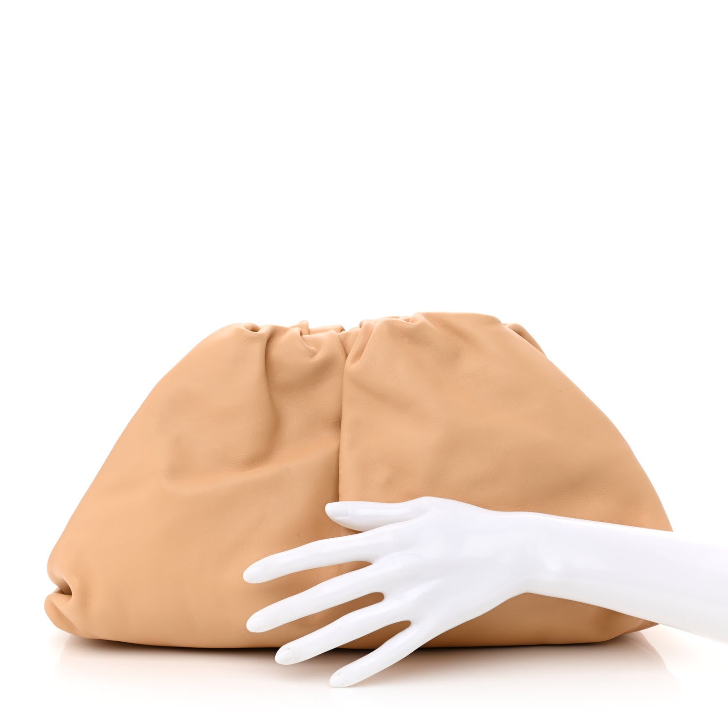 Bottega Veneta Smooth Butter Calf The Pouch Oversized Clutch Nude 2 of 13