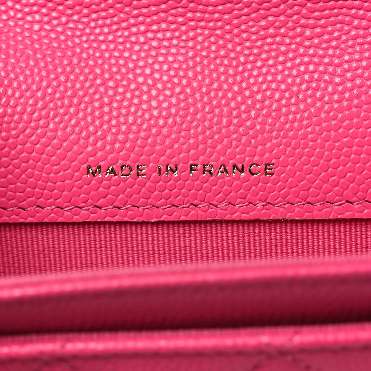 Caviar Quilted Flap Card Holder Wallet Pink