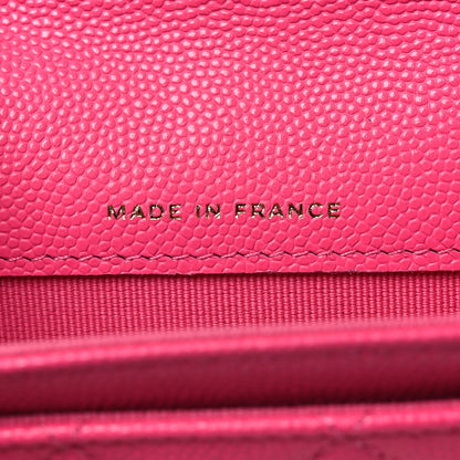 Chanel Caviar Quilted Flap Card Holder Wallet Pink 7 of 10