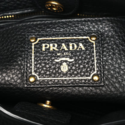 Prada Vitello Daino Tote Black 6 of 9