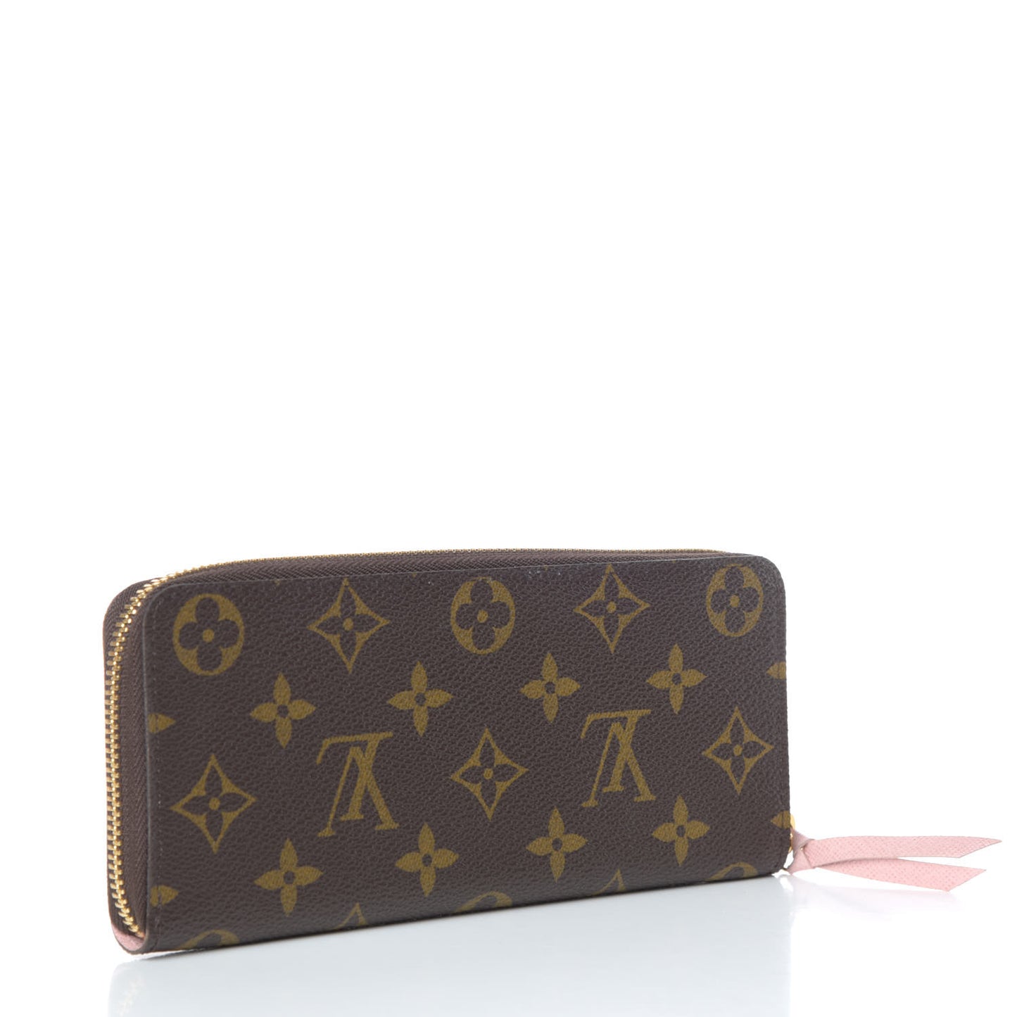Monogram Clemence Wallet Rose Ballerine