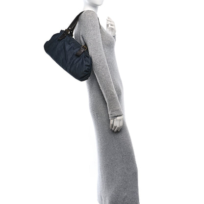 Miu Miu Fabric Gathered Shoulder Bag  Blue 3 of 11
