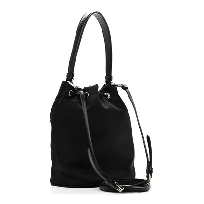 Prada Tessuto Saffiano Ricamo Sequin Crystal Embellished Mini Re-Edition 1978 Bucket Bag Black 3 of 10